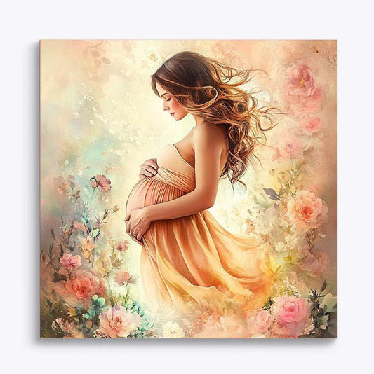 Maternity Flower Woman Paint by Numbers #01