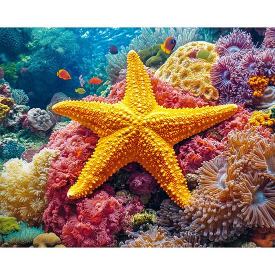 Starfish on a Coral Reef - ColourCrash