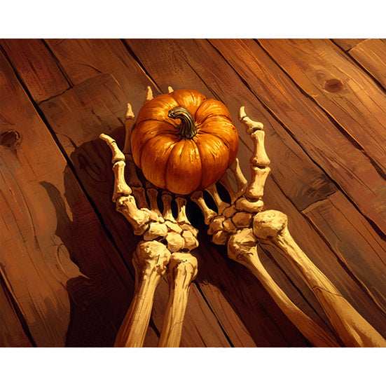 hand holding the pumpkin - ColourCrash