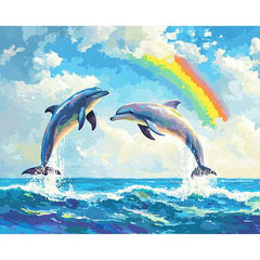 Dolphins Under a Rainbow - ColourCrash