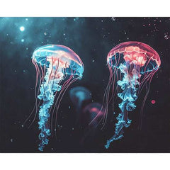 Jellyfish Drift Under Moonlight - ColourCrash