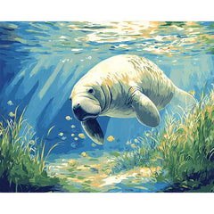 Manatee in Shallow Waters - ColourCrash