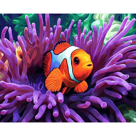 Clownfish in an Anemone - ColourCrash