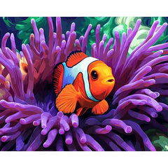 Clownfish in an Anemone - ColourCrash