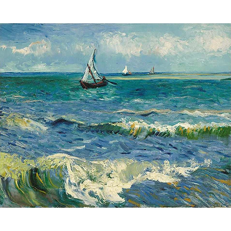 The Sea at Les Saintes - Vincent Van Gogh - Paint by Numbers - ColourCrash