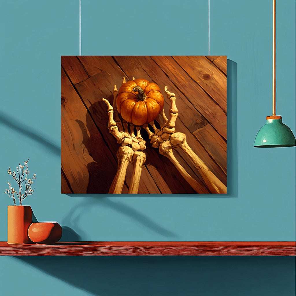 hand holding the pumpkin - ColourCrash