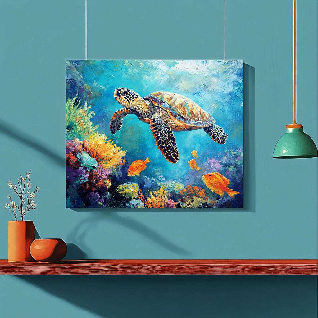 Sea Turtle and Coral Garden - ColourCrash