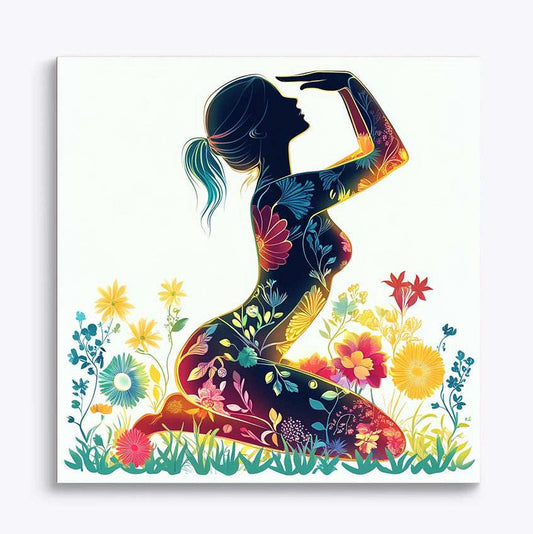 Yoga Flower Woman Paint by Numbers #01