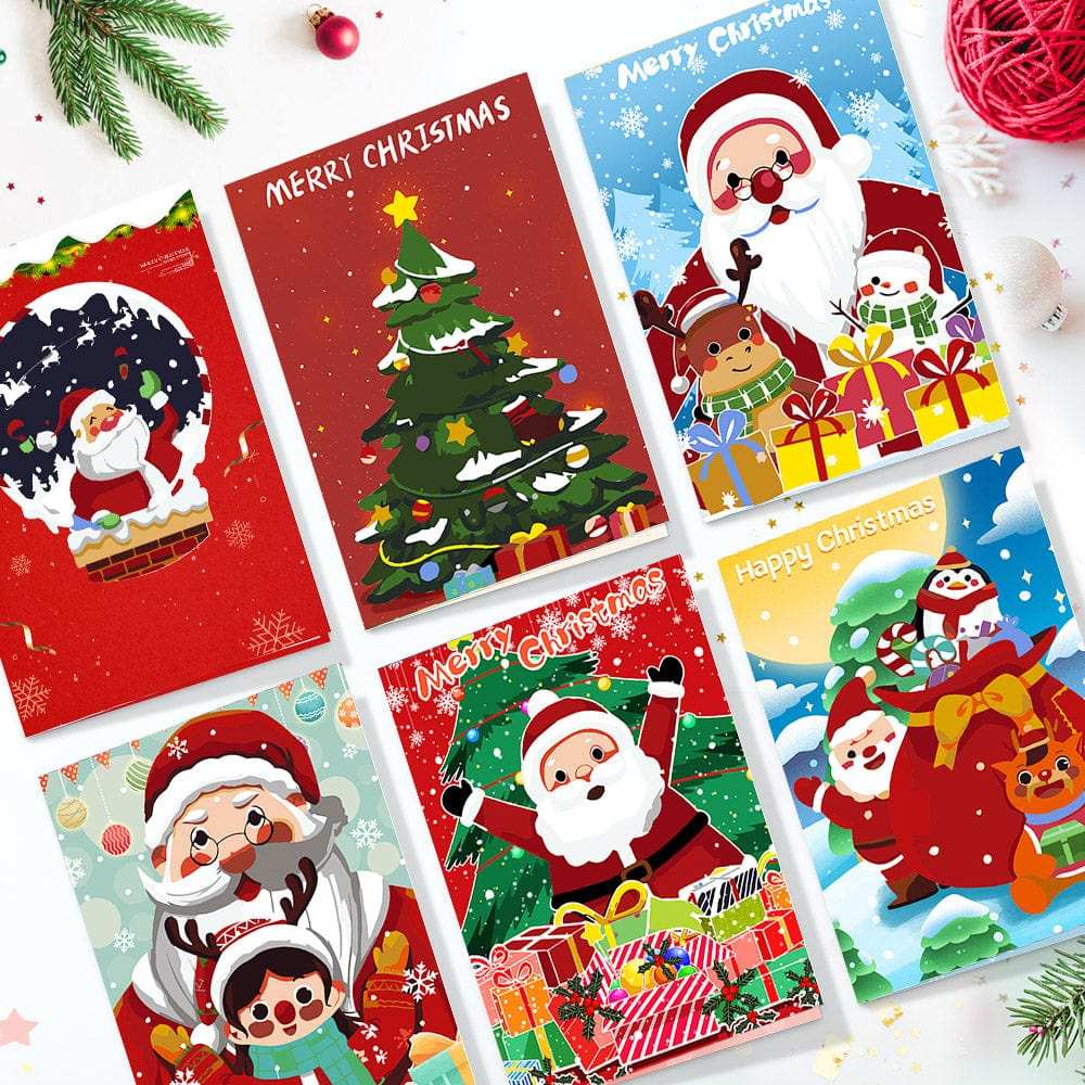 Christmas card-6Pcs Series-03 | Paint by Numbers(25.8cm*18cm)