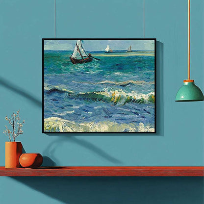 The Sea at Les Saintes - Vincent Van Gogh - Paint by Numbers - ColourCrash