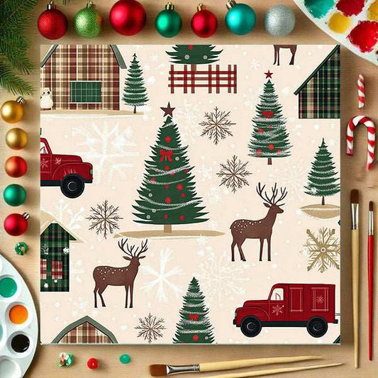 "Home for Christmas" Paint by Number Kit #06