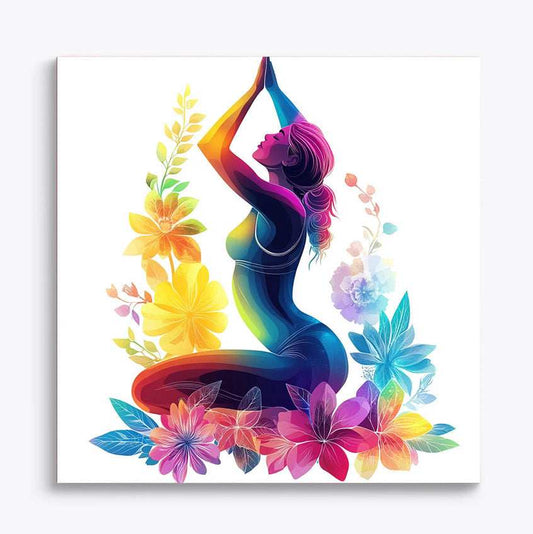 Yoga Flower Woman Paint by Numbers #04