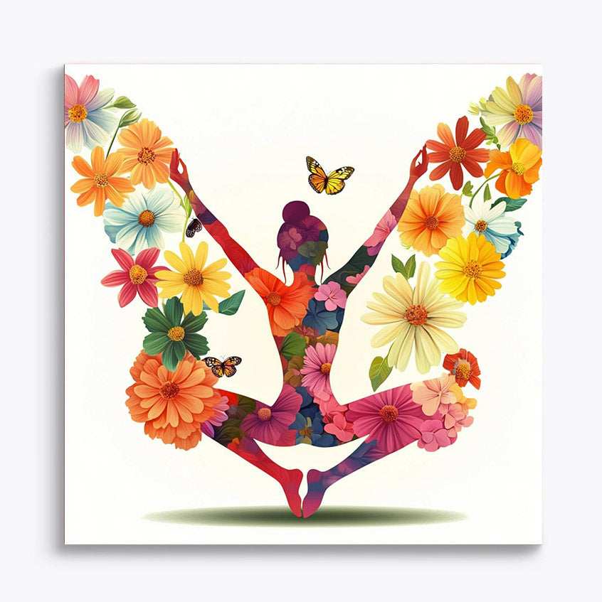 Yoga Flower Woman Paint by Numbers #02