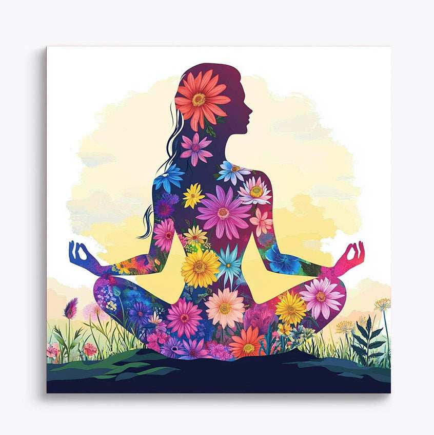 Yoga Flower Woman Paint by Numbers #08