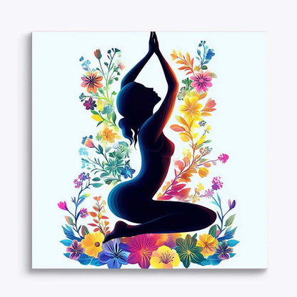 Yoga Flower Woman Paint by Numbers #11