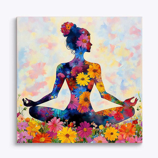 Yoga Flower Woman Paint by Numbers #13