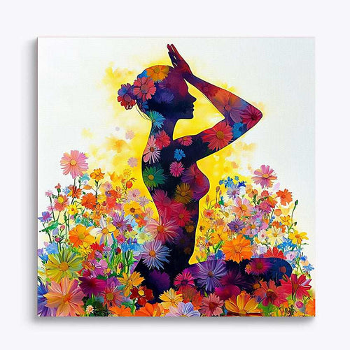 Yoga Flower Woman Paint by Numbers #15