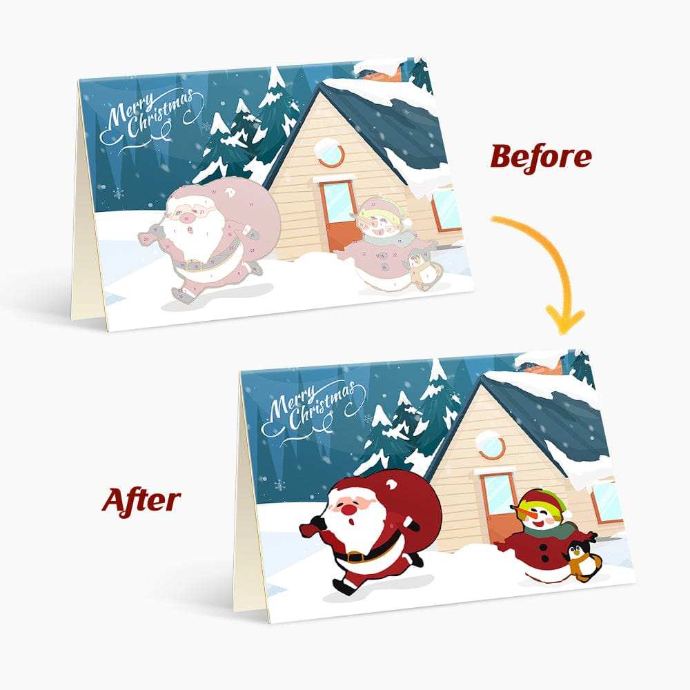 Christmas card-6Pcs Series -04 | Paint by Numbers(25.8cm*18cm)