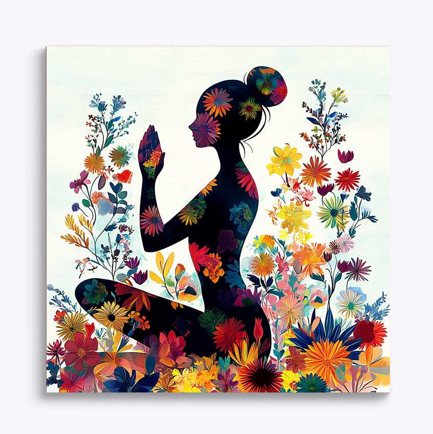 Yoga Flower Woman Paint by Numbers #20