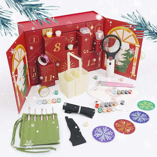 Christmas Gift Box Kit – Paint by Numbers & Diamond Painting