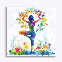 Yoga Flower Woman Paint by Numbers #23