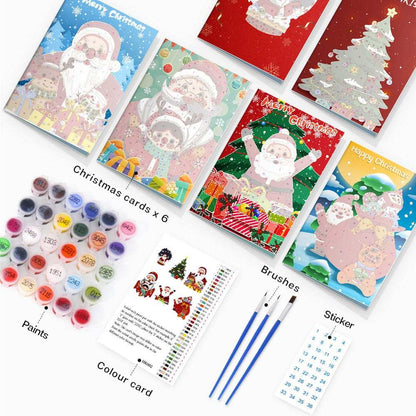 Christmas card-6Pcs Series-03 | Paint by Numbers(25.8cm*18cm)