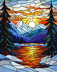 Weihnachtsberg-Schneelandschaft #93