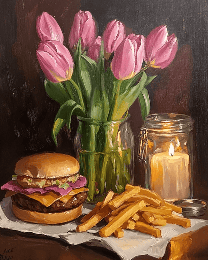 Candlelight Tulip Burger