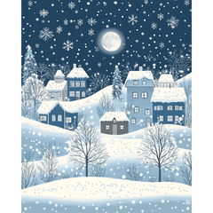 Christmas Mountain Snow Scenery #44