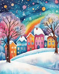 Weihnachtsberg-Schneelandschaft Nr. 12