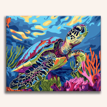 Coral Reef Turtle - ColourCrash