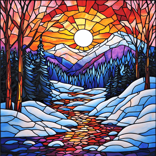 Abstract Colorful Landscape Paint by Numbers #34