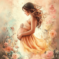 Maternity Flower Woman Paint by Numbers #01