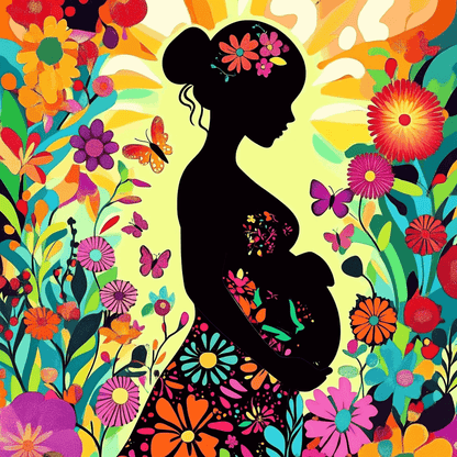 Maternity Flower Woman Paint by Numbers #08