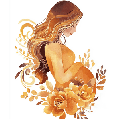 Maternity Flower Woman Paint by Numbers #09