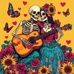 Skeletal Serenades Paint by Numbers #03