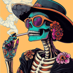 Skeletal Serenades Paint by Numbers #05