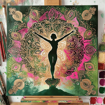 Yoga Flower Woman Paint by Numbers #43