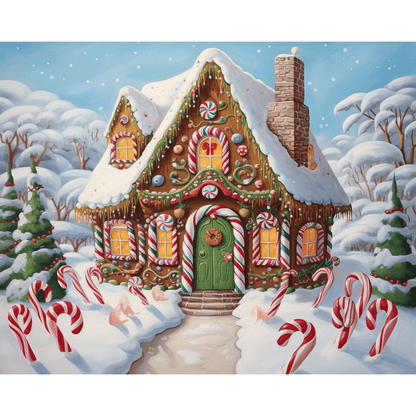 Snow-Kissed Gingerbread Home - ColourCrash