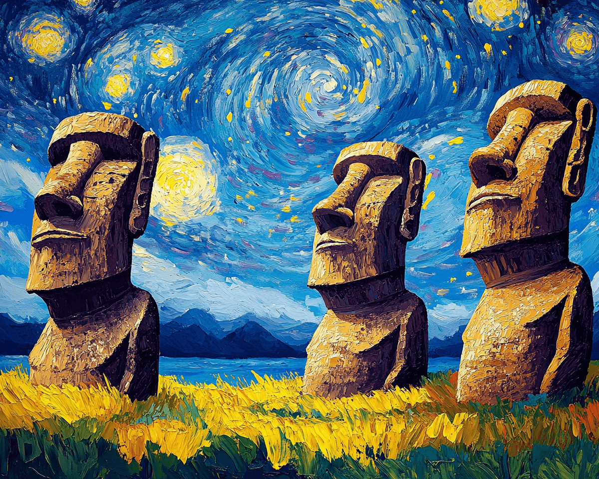 Starry Moai Night