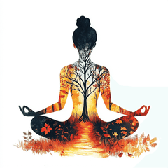 Yoga Flower Woman Paint by Numbers #09