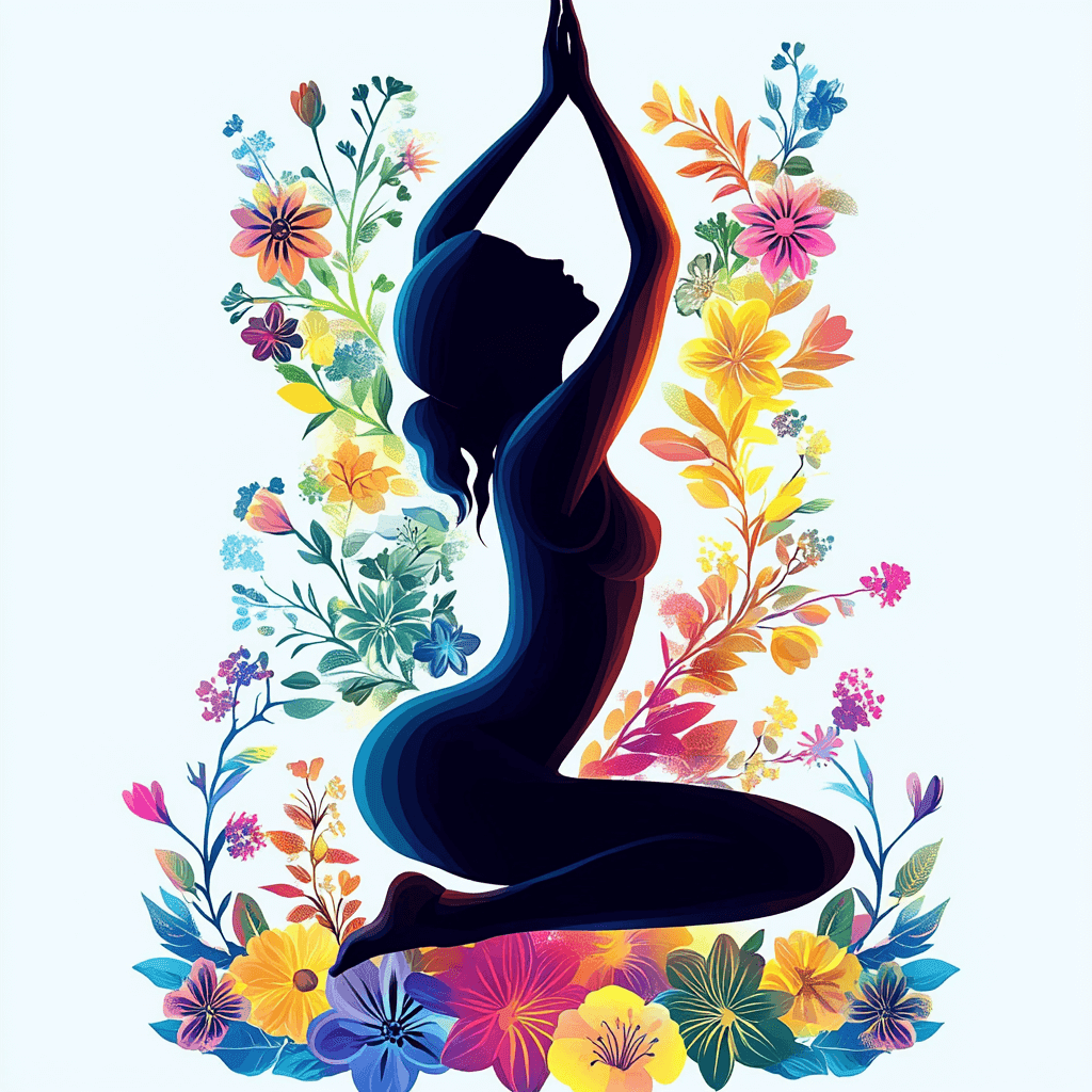 Yoga Flower Woman Paint by Numbers #11