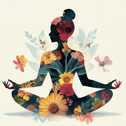 Yoga Flower Woman Paint by Numbers #12