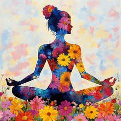 Yoga Flower Woman Paint by Numbers #13