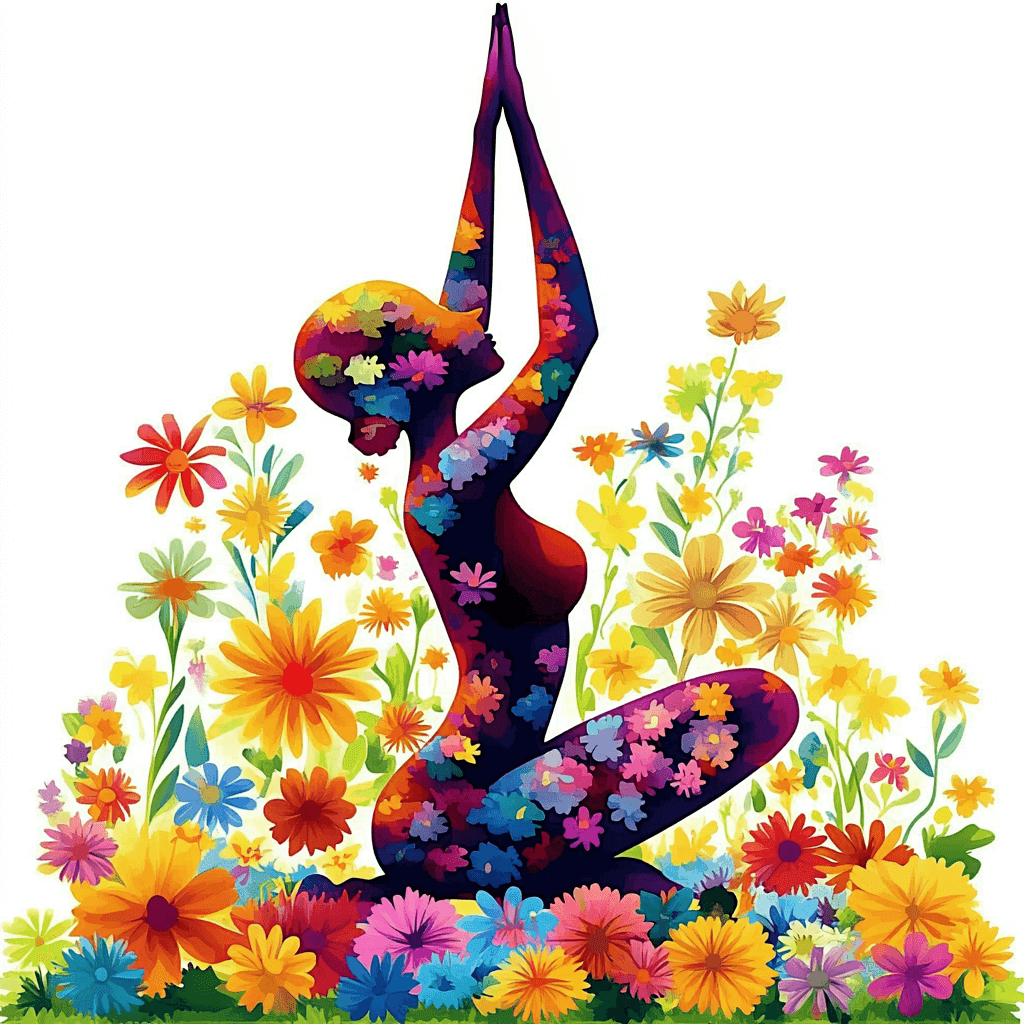 Yoga Flower Woman Paint by Numbers #16