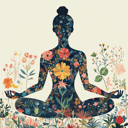 Yoga Flower Woman Paint by Numbers #19