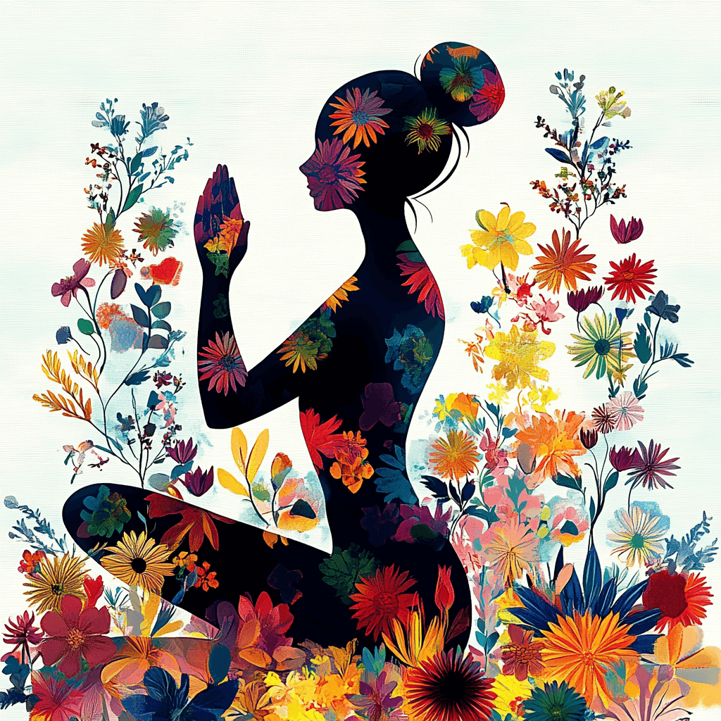 Yoga Flower Woman Paint by Numbers #20