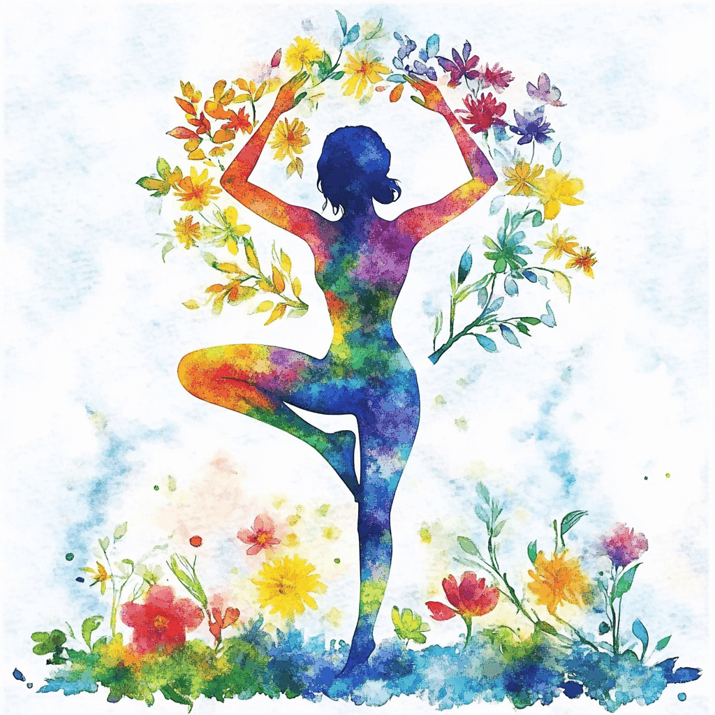 Yoga Flower Woman Paint by Numbers #23