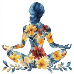 Yoga Flower Woman Paint by Numbers #28