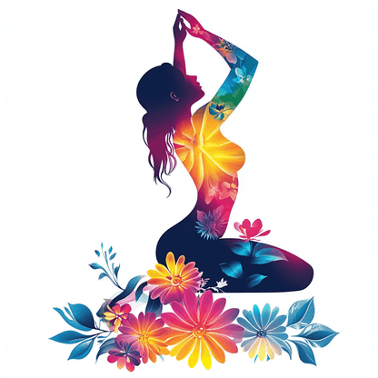 Yoga Flower Woman Paint by Numbers #18